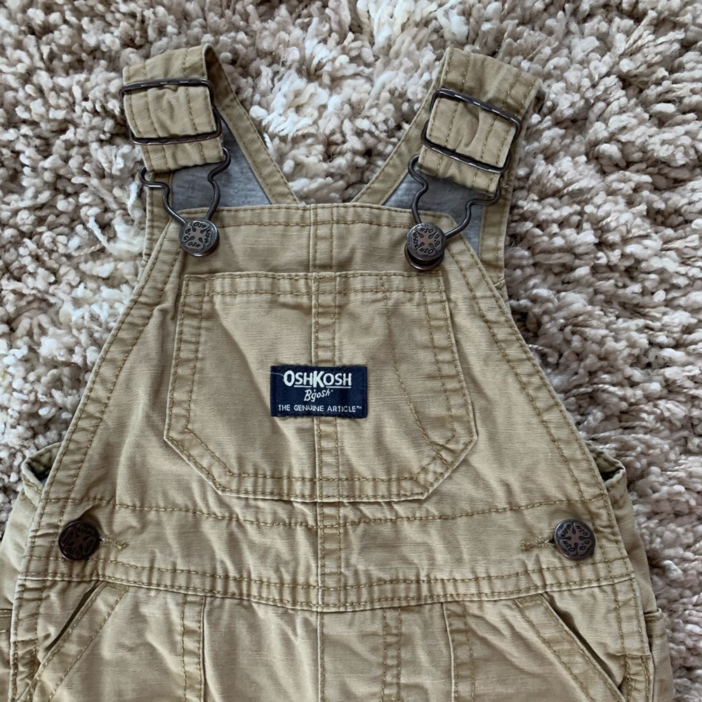 🆕OshKosh- khaki overalls - Picture 2 of 10